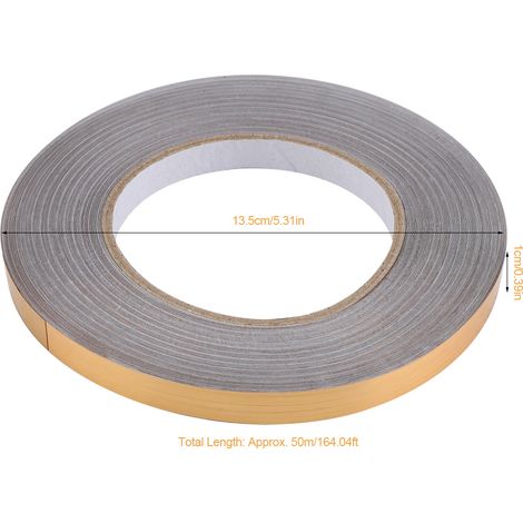 Sticker adhésif pour sol et coins, décoration de carrelage doré (1cm x 50m) pour protection et finition (1/5)
