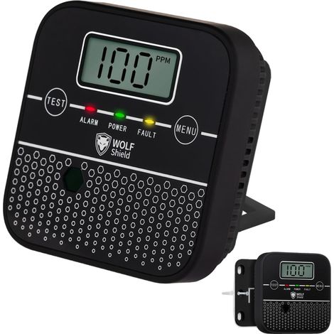 Détecteur de monoxyde de Carbone Mini Alarme de monoxyde de Carbone Capteur de CO avec écran LCD Autonome Fonction Test Silence pour la Maison,la Caravane,Le Camping-Car,la Voiture,etc (1/5)