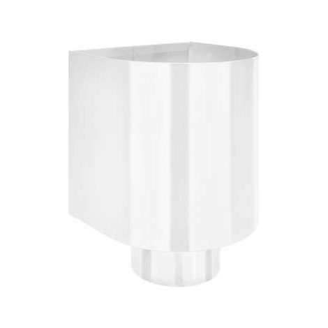 GRÖMO ALUSTAR Flachdach-Wasserfangkasten SX Weiß ø80 halbrund ohne Zulauf 185x180x160 mm, 82884 (1/2)