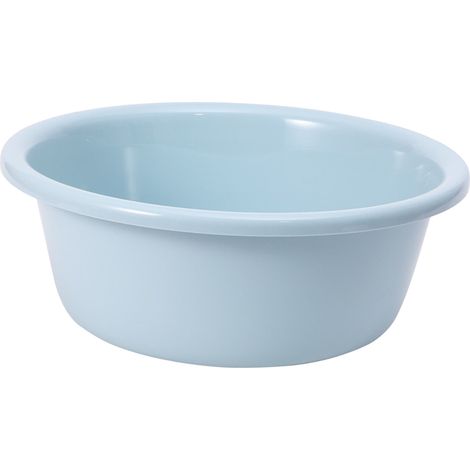 Dicke, runde Babybadewanne aus Kunststoff (29,5 × 10 cm), zur Gesichtspflege, für Studenten in Studentenwohnheimen, Haushaltsbadewanne aus Kunststoff, Werbegeschenkschale (kleines Modell, blau, verstä