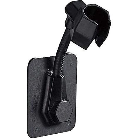Support Douche Universel, Support Pommeau de Douche Mural, Support de Douche, ABS Réglable, Sans Perçage, Auto Adhésif, Étanche Tournant, pour Baignoire de Salle de Bain (Noir) (1/5)