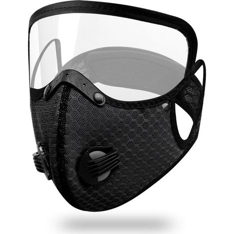 Masque sportif lavable avec filtre à charbon actif, protection respiratoire pour cyclisme, course à pied et tous entraînements sportifs extérieurs, réutilisable et confortable (1/5)