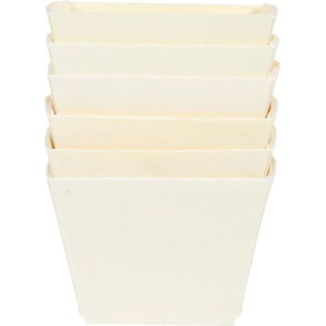 Lot de 6 Barquettes Carton "Snacking" 7cm Naturel (1/5)