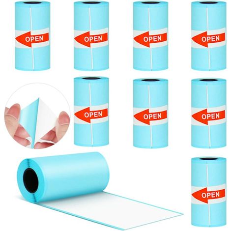 Rouleau de 10 feuilles de papier photo thermique autocollant pour imprimante photo portable PeriPage Mini, mini-imprimante P1 (57 x 30 mm) - FQ (1/5)