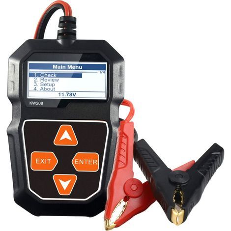 Testeur de batterie. Kw208 12v Testeur de batterie de voiture Testeur professionnel Automotive Alternateur Analyseur - Test de tension de forme d'onde for voiture/bateau/moto (1/4)