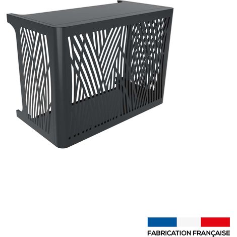 Cache climatiseur mural S gris anthracite – Dimensions l 925 x h 700 x L 471 mm – Design ajouré pour circulation d'air optimale (1/5)