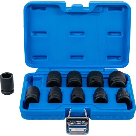 BGS Kraft-Steckschlüssel-Einsatz-Satz Sechskant Antrieb Innenvierkant 12,5 mm (1/2") SW 3/8 - 15/16" Zollgrößen 10tlg. - 74296 (1/5)