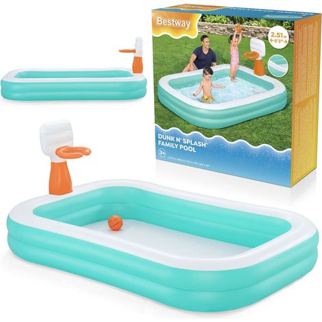 Aufblasbarer dunkn splash pool 251 x 168 x 102 cm bestway 54445