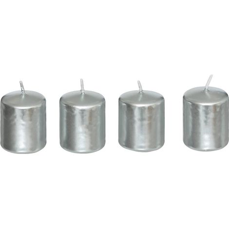 Kerzen Satin, 4 x 4,5 cm, 4er-Set (1/2)