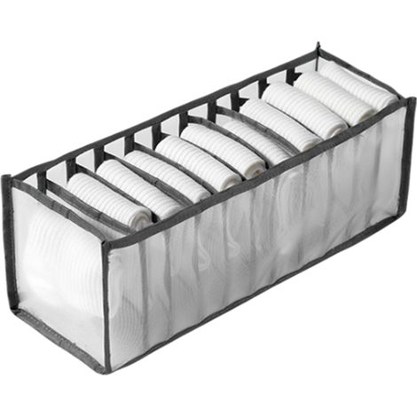 Faltbare Aufbewahrungsbox für Unterwäsche, für den Heimgebrauch, Schubladeneinteiler aus Netzgewebe, Organizer für Unterwäsche/BHs/Socken (1/5)