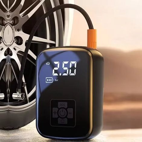 Compresor de aire inalámbrico y con cable para coche,Bomba de aire eléctrica para neumáticos de coche,Modelo con cable estándar (1/5)