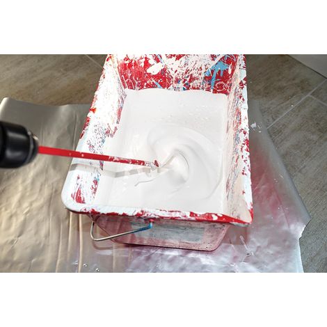 Mélangeur de peinture universel, 60 x 400 mm, acier plastifié, pour perceuse, pour peinture et vernis (1/3)