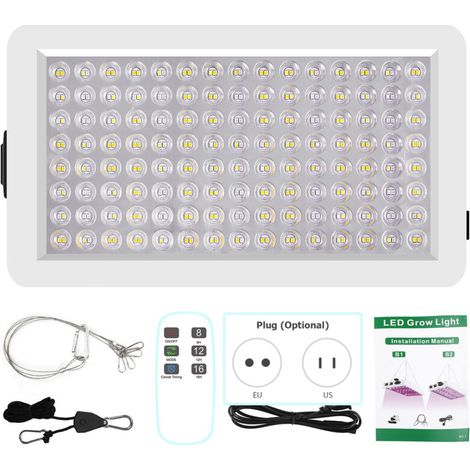 LED grow lights for indoor plants, full spectrum, flowering plants, 3 modes, 8H/12H/16H timer, plant light, seedling starting, vegetables, peppers, hanging grow lights (1/5)