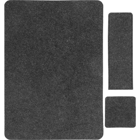 Set de Table en Feutre Noir Épais Antidérapant pour Protection de Table de Repas, pour Fêtes à Thème et Buffets, 1 Set Réutilisable et Résistant la Chaleur (1/5)