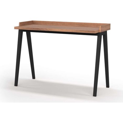 Mesa estudio Mod-Nairobi acabado nogal/negro, 47 x 110 x 81 cm (fondo x ancho x alto) (1/4)