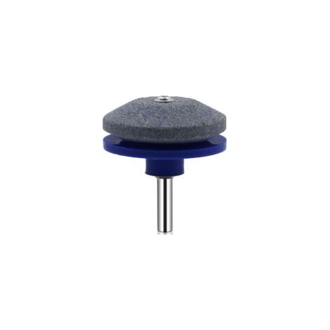 Affûteur de lames de tondeuse à gazon - pour perceuses électriques portatives et outils de jardinage - Lot de 4, bleu  - Crezuo