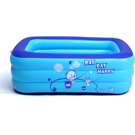 Piscina inflable para bebés GABRIELLE, piscina infantil pequeña, bañera rectangular plegable de PVC, ducha familiar, piscina de viaje portátil para bebés y niños, tamaño 120 x 70 x 35 cm