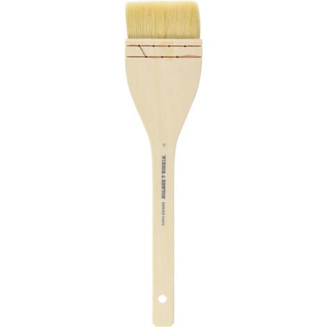 Hake Brosse Large à Manche Plat en Bois Blanc 7,6 cm (1/2)