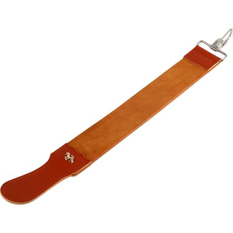 Courroie d'affûtage en cuir véritable pour rasoir droit de barbier et couteau pliant (1/5)