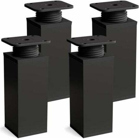 Pieds De Meubles - 60 mm Réglables - Forme Angulaire - Pour Armoires Étagères Buffets - Lot De 4 (1/4)