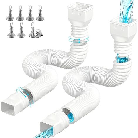 Gouttière Flexibles Rallonge Extension Flexible de Tuyau Descente (1/5)