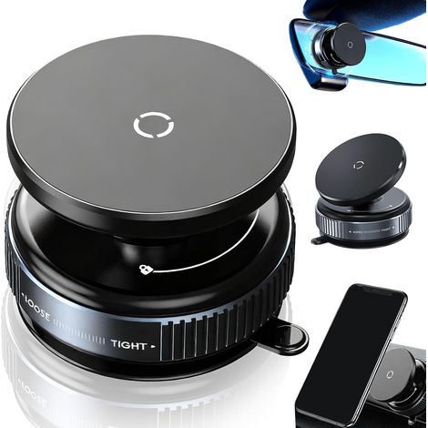 Doppellagige magnetische Handyhalterung für N52, 360° magnetische Autohalterung, Magsafe Handyhalterung für 16, 15, 14, 13 und 12 Zoll Mobiltelefone auf glatten Oberflächen (1/5)