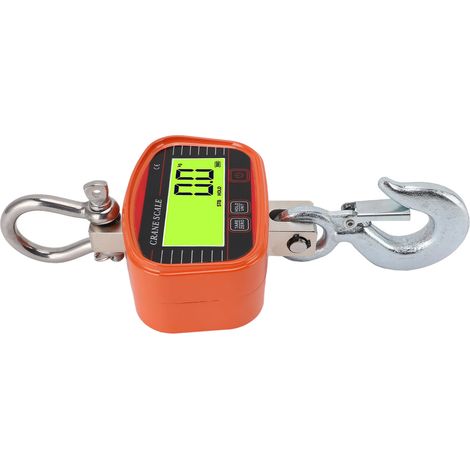 Balance grue numérique 2000kg écran LCD – Affichage robuste industriel suspension avec télécommande ferme usine orange, mesure (1/5)