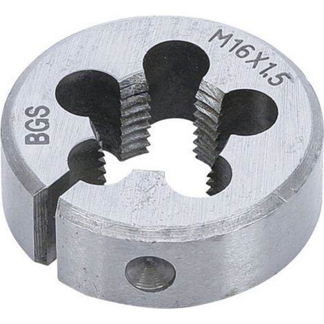 Bgs Technic – Filière M16 x 1.50 pour filetage standard – Acier GCr15 – Ø extérieur 38.1mm – Épaisseur 12mm – Réparation filetages détériorés