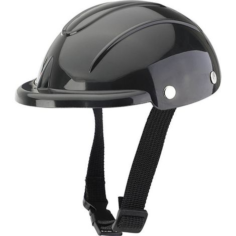 Casque Moto Pour Animaux - Protection Réglable Pour Chats Et Chiens Moyens - Matériau Plastique - Noir - 1 Pièce (1/5)