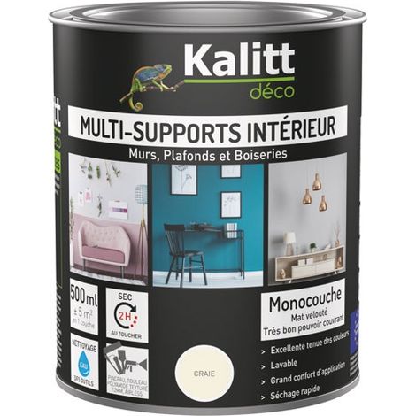 Acrylfarbe für Mehrfachuntergründe Matt 0,5 l Kreide - Kalitt Deco