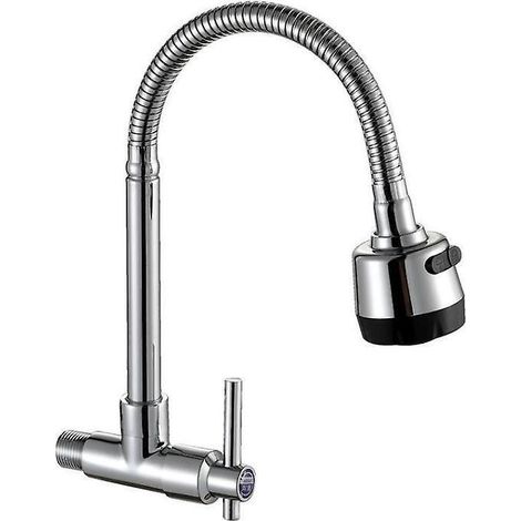 robinet De Cuisine Universel, Robinet Paroi Froide Unique, Adapt Au Balcon D'vier D'vier De Buanderie De Lavabo (1/5)