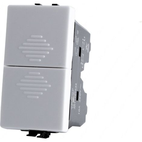 Doppio pulsante compatibile con matix tasto interruttore saliscendi 1p 10a 220v bianco (1/3)