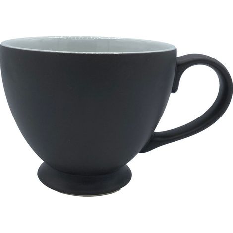 Set of 6 Teacups - Stoneware - L15 x W11 x H9 cm - Black