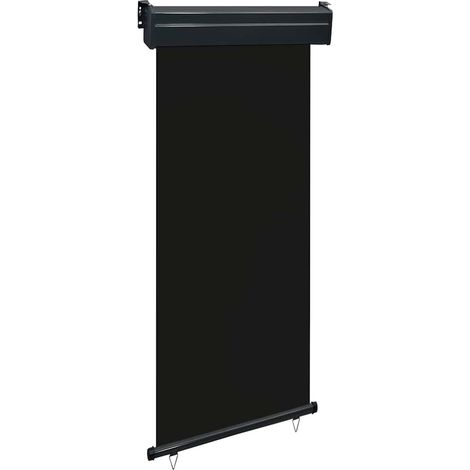 Balkon-Seitenmarkise 85x250 cm Schwarz