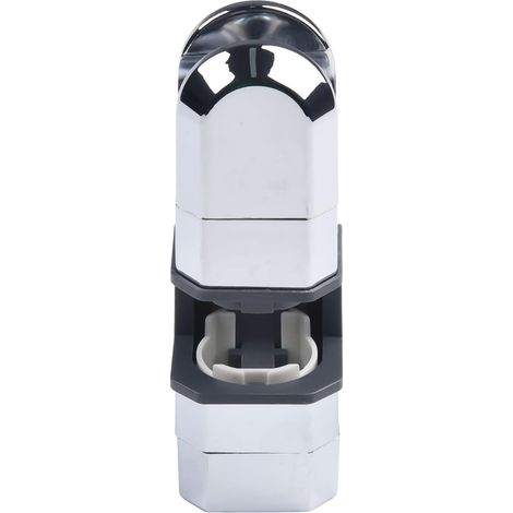 Support de pommeau de douche chromé, fixation réglable pour barres de douche coulissantes de 18 à 25 mm, rotation à 360° et coussinet en résine conçu pour éviter les rayures. (1/5)