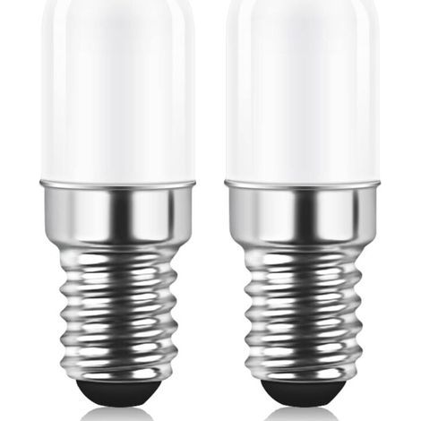 Ampoule LED E14 1.5W Blanc Chaud 3000K pour Réfrigérateur, Lampe de Sel, Machine à Coudre, Ø18x49mm, Non Dimmable, Lot de 2 (1/5)