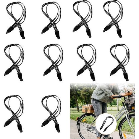 Set da 10 pezzi di corde elastiche, corde elastiche per biciclette, cinghie per bagagli, fissaggio del carico, resistenti all'abrasione per campeggio e attività all'aperto (1/5)