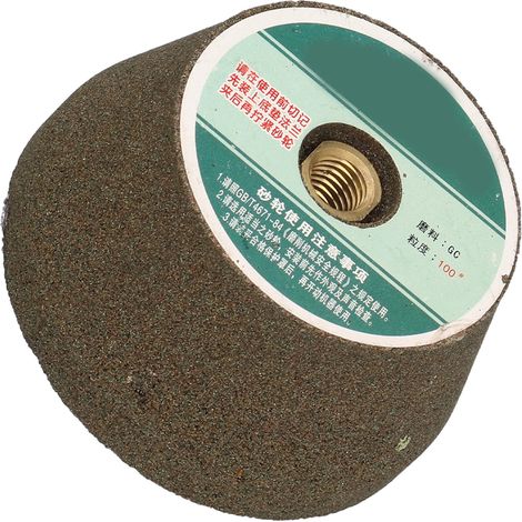 Meule à polir pour pierre, épaisse et pleine, disque à poncer pour meuleuse, outil pour granit céramique sculpture, abrasif carbure de silicium, 100 grains, épaisseur renforcée, emballage bulle double (1/5)