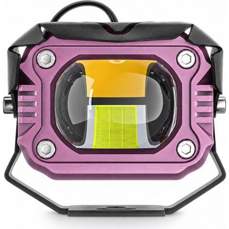 Luz auxiliar LED para moto de 20 W, doble color blanco y amarillo, modo intermitente (1/5)