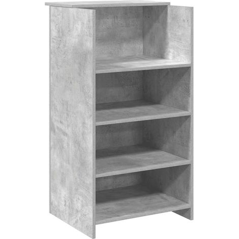 Maison Exclusive - Empfangstheke Betongrau 55x50x103,5 cm Holzwer