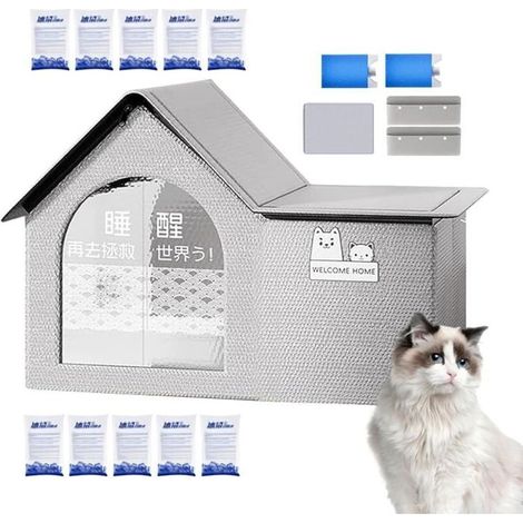 Maison Rafraîchissante pour Chat - Abri Extérieur Isolant Contre La Chaleur (1/5)