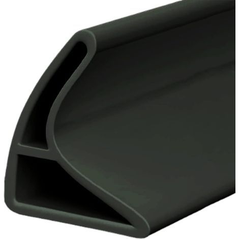 Water stop strip - Bathroom stop strip - Shower stop strip - Floor stop strip - 2 cm x 3 cm x 2 m - Black (1/5)