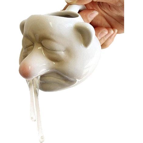 Séparateur de blanc d'œuf en céramique forme de nez nain, diviseur jaune d'œuf amusant, tamis filtre à œufs (1/5)