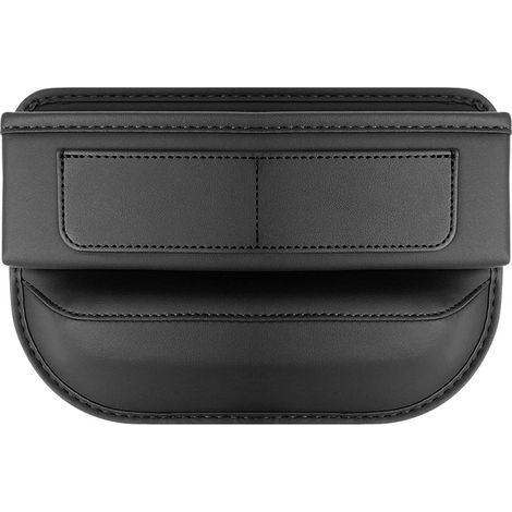 Lntyq Organisateur de siège de voiture, boîte de rangement pour siège de voiture, multifonction, en cuir synthétique, pour téléphone portable, lunettes, portefeuille, cartes, pièces de monnaie
