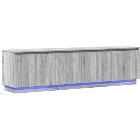 Meuble TV,Banc TV,Armoire TV avec LED Sonoma gris 180 x 38 x 49 cm CFW159661 (1/5)