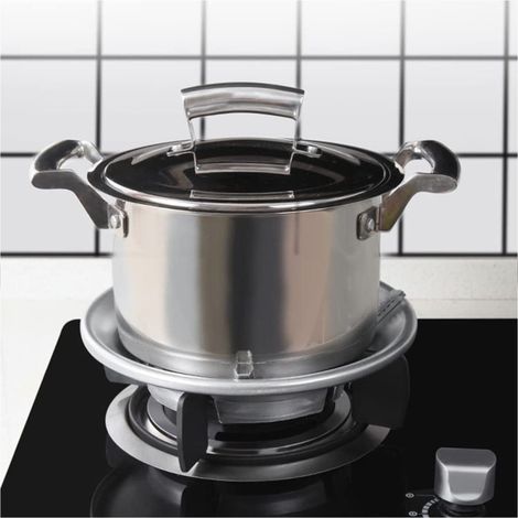 Accessoires pour cuisinière à gaz avec couvercle à économie d'énergie, grille d'isolation thermique, réflecteur de flamme et réflecteur d'énergie (quatre ouvertures) (1/4)