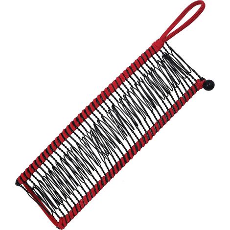 Pinza para el cabello tipo banana extensible, peine doble, accesorio para peinar el cabello, para cabello grueso y elástico, 40 dientes, rojo.