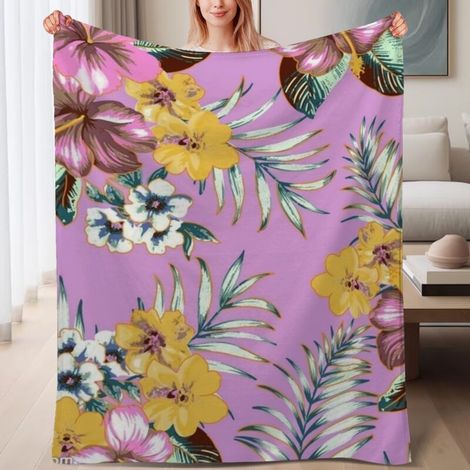 Couverture de lit en polaire, jeté doux et chaud idéal pour le printemps, légère et luxueuse en microfibre de polyester, décoration intérieure, cadeau idéal pour lui et elle,6080 pouces (1/4)