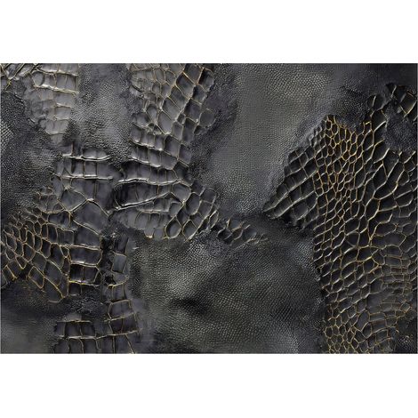 Fototapete Abstrakte Schlangenhaut Braun 150x105 cm Modernes Design Einfache Montage (1/5)