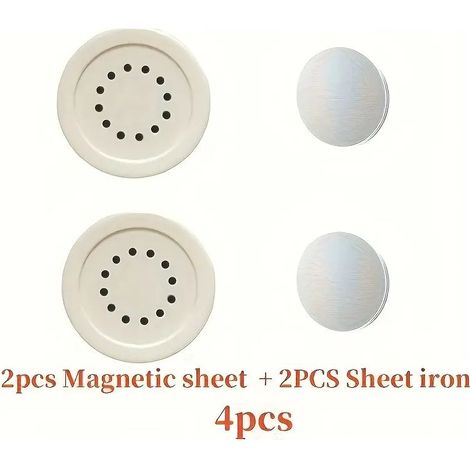 Ensemble de 4 supports magnétiques pour télécommandes - Ventouse puissante à fixation murale, sans résidus - Aimant pour multiprise de climatiseur, sans perçage